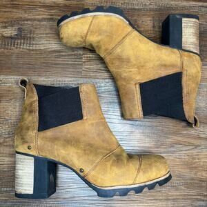 Sorel Addington Chelsea Boot in Tobacco size 10 waterproof distressed look